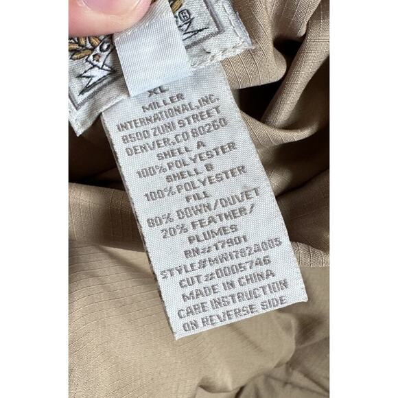 Vintage Cinch Reversible Puffer Vest Size XL Men’s Tan Down Filled Lofty - Picture 5 of 11